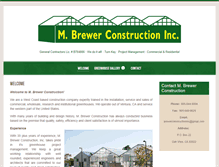 Tablet Screenshot of mbrewerconstruction.com